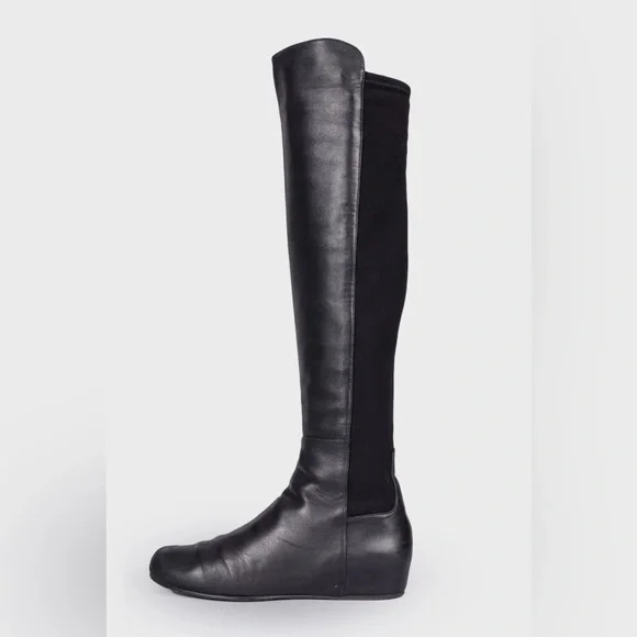 STUART WEITSMAN‎ Mainline Hidden Wedge Over The Knee Leather Boots 8.5 - Picture 6 of 12
